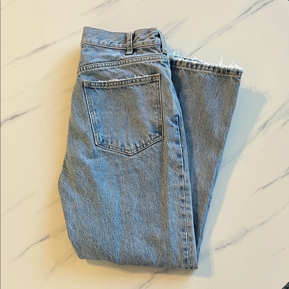 BDG Light Blue Cropped High-Rise Bootcut Jeans